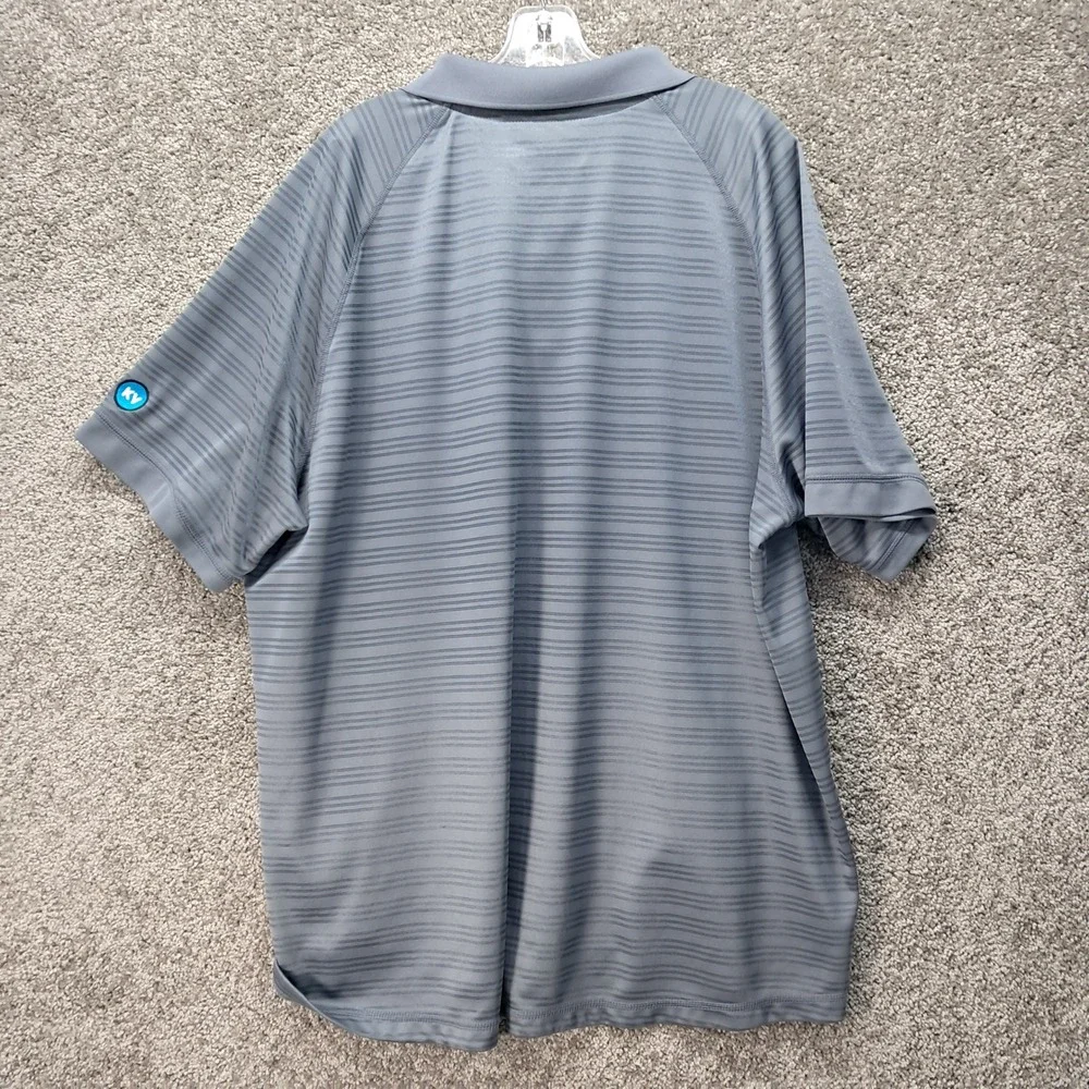 Adidas‎ Climalite Mens Grey Striped Cougars Polo Shirt 2XL 1893A 16